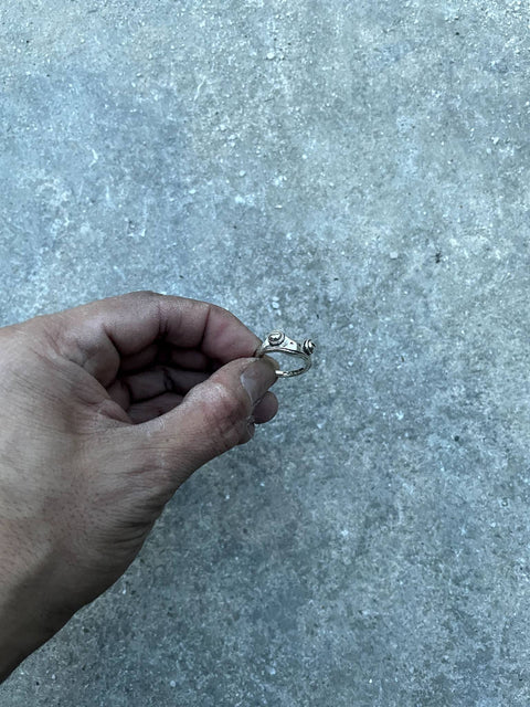 Fun Silver Frog Ring