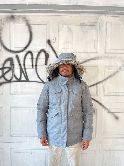 Fur Hooded Eddie Bauer Winter Jacket, Size Women L