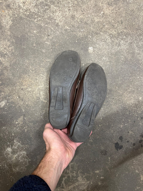 GH Bass Brown Leather Loafers, Size US 7.5 W
