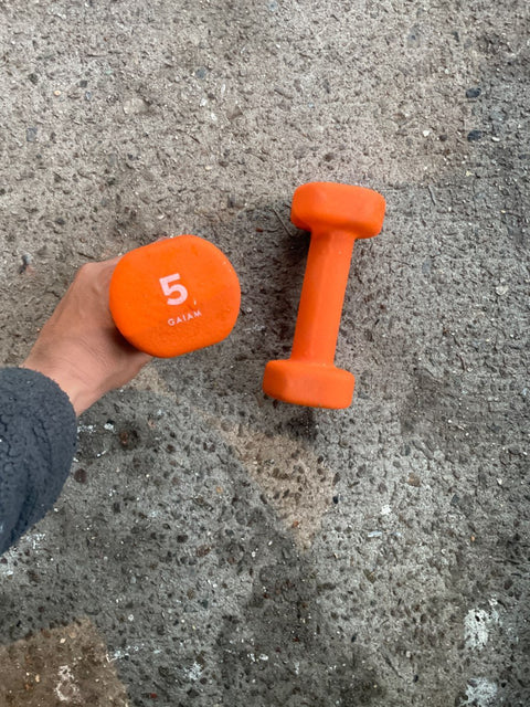 Gaiam 5lb Orange Dumbbell