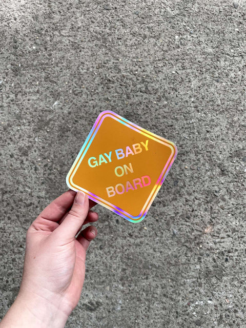 Gay Baby On Board Sticker