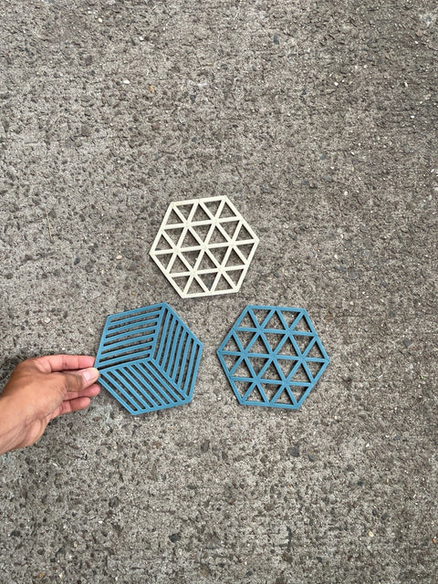 Geometric Hexagon Coasters