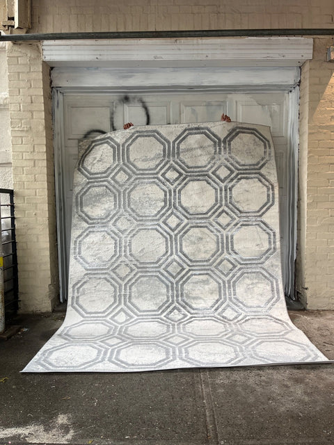 Geometric Patterned Area Rug, 6ft7inx9ft