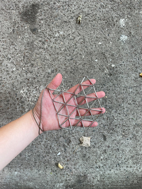 Geometric Silver Chainmail Necklace