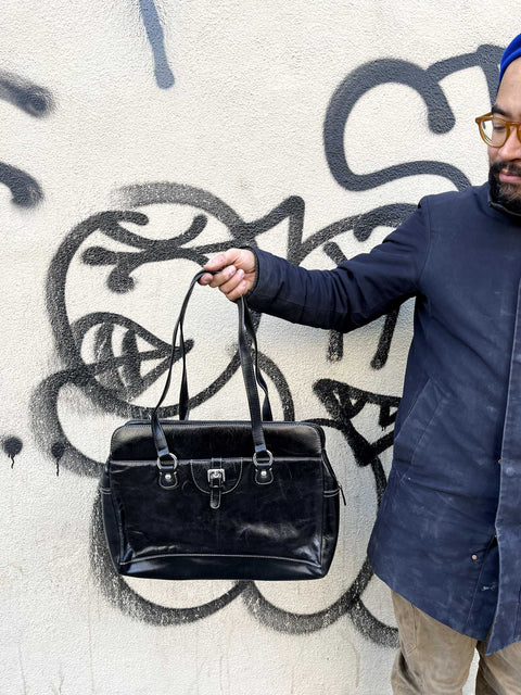 Giani Bernini Black Leather Shoulder Bag