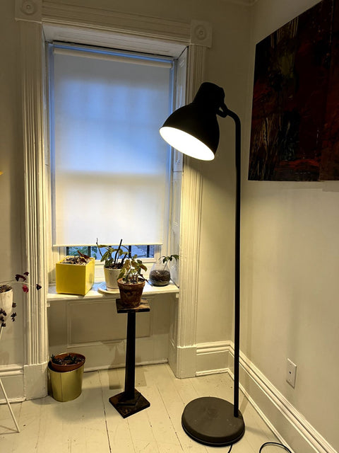 Giant IKEA Hektar Dark Gray Floor Lamp, 71” Tall
