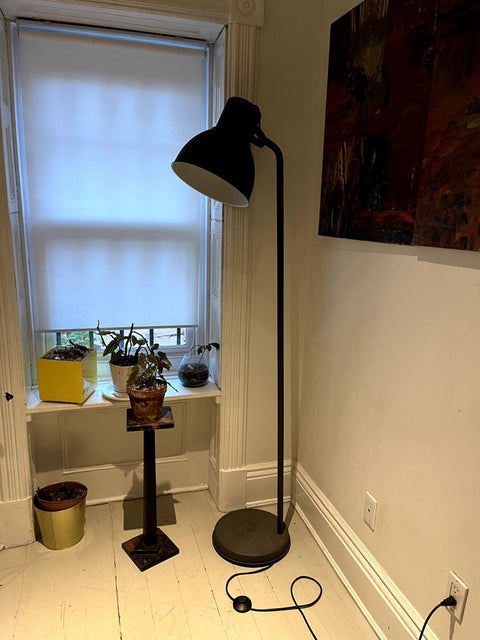Giant IKEA Hektar Dark Gray Floor Lamp, 71” Tall