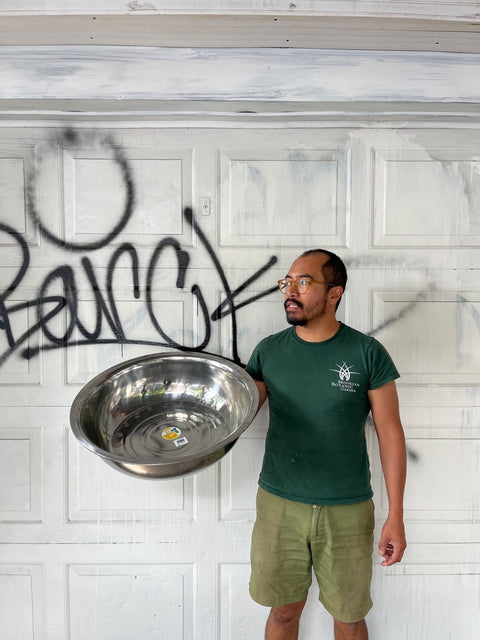 Giant Silver Mixing Bowl