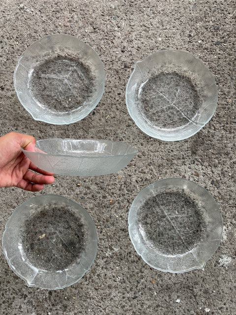 Glass Leafy Bowls