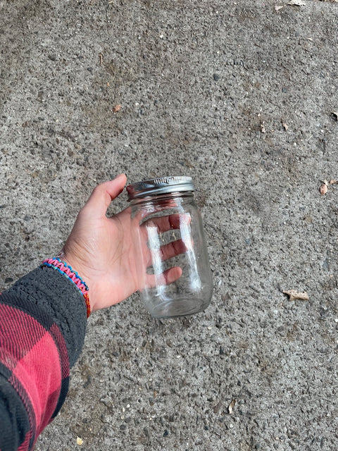 Glass Mason Jar With Lid