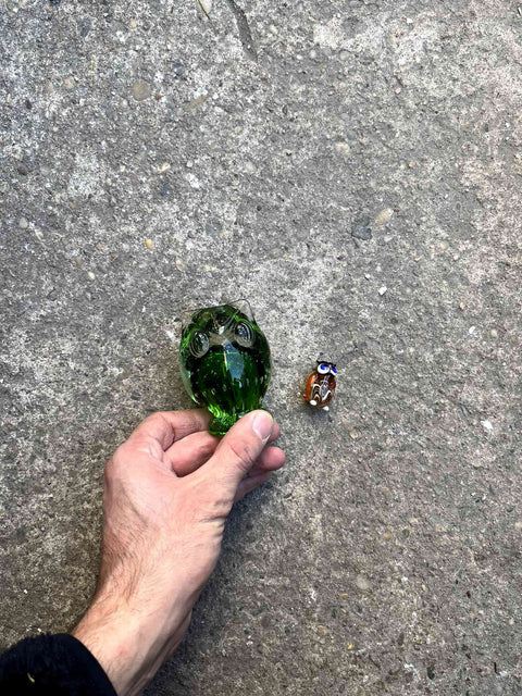 Glass Owls Figurines