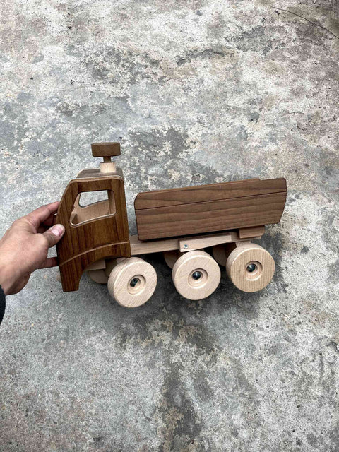 Goki Acorn Wooden Dump Truck, Lil' Wobby in the Back