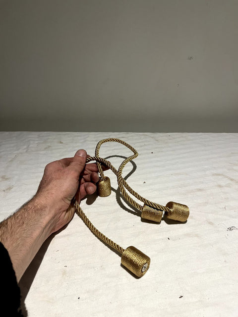 Gold Curtain Magnetic Tieback Set