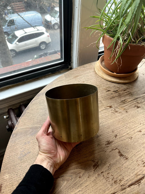 Golden Metal Plant Pot, 6"