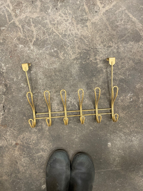 Golden Over-The-Door Hook Rack