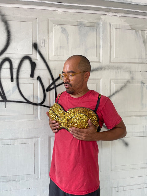 Golden Sequined Bra to go to the Paragon Re-Opening