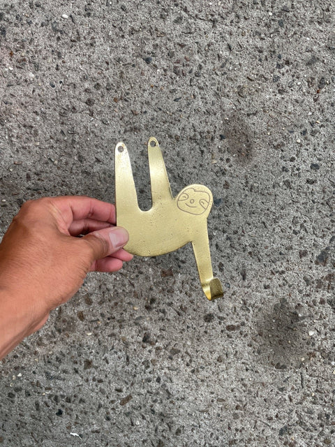 Golden Sloth Wall Hook