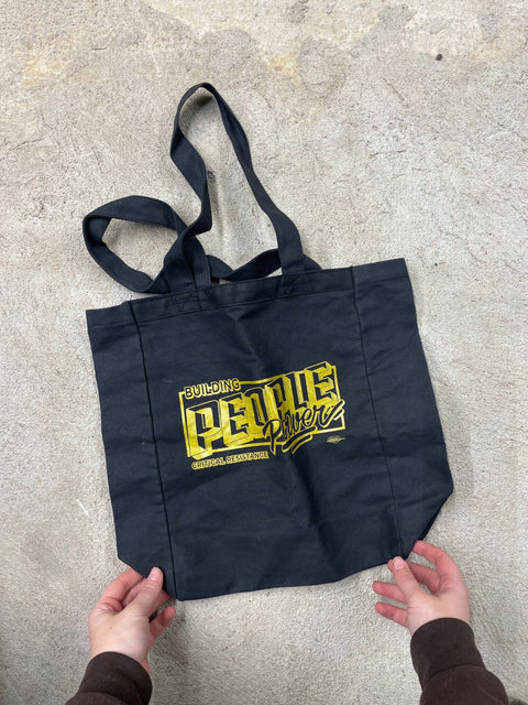 Graphic Black Cotton Tote Bag