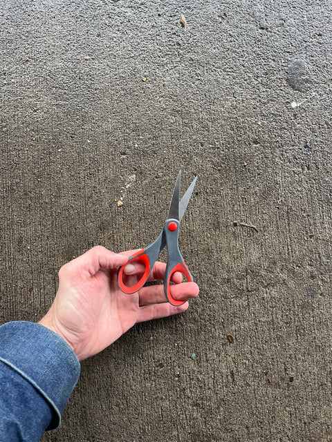 Gray And Red Scissors