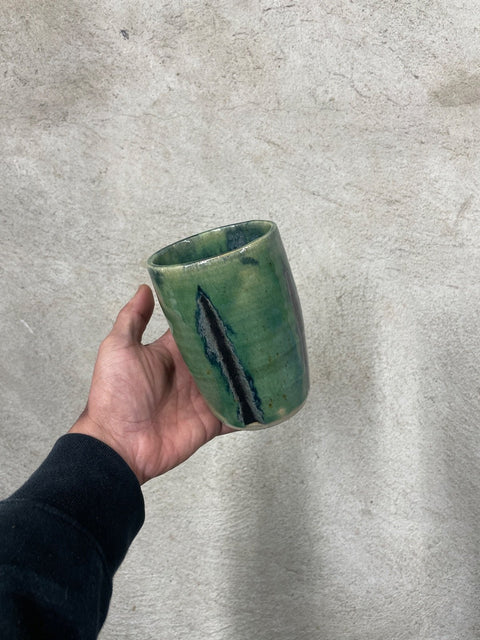 Green Ceramic Pottery Vase