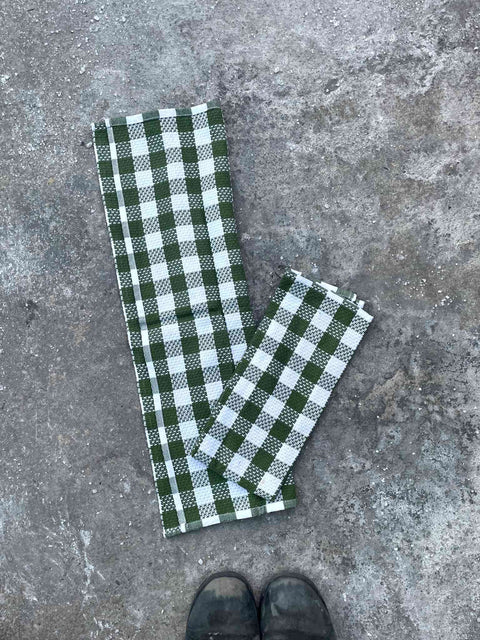 Green Checkered Cloth Napkins