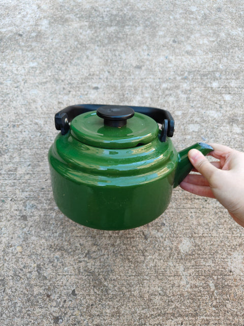 Green Enamel Tea Kettle