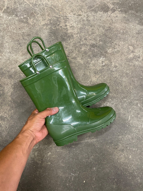 Green Garden Rain Boots, 2 US M
