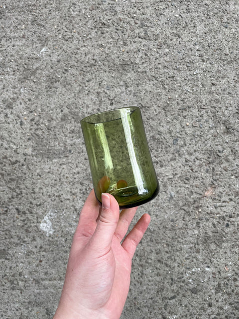 Green Glass Tumbler