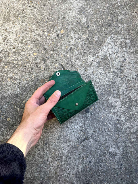 Green Leather Wallet