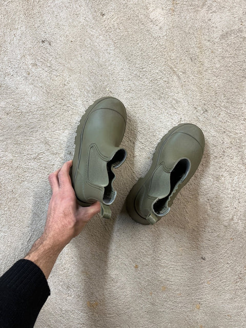 Green Lug Sole Waterproof Chelsea Boots, Size US 5 W or 36 EU