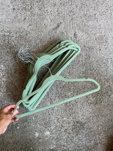 Green Velvet Hangers