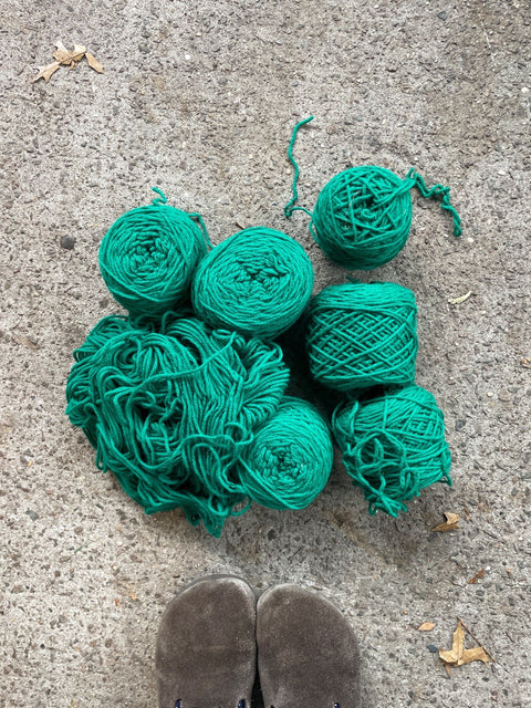 Green Yarn Balls