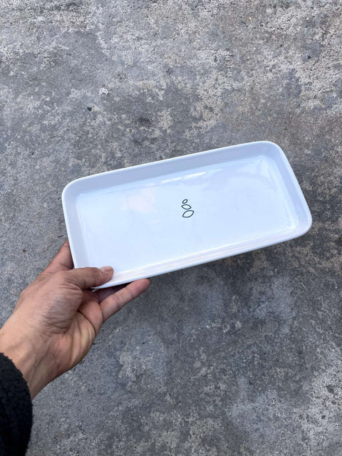 Grove Minimalist White Serving Tray