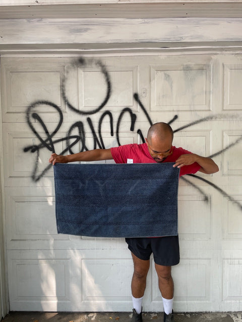 Hamptons-Esque Blue Bath Mat