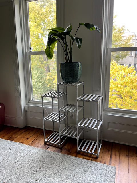 Hand-painted 3 Tier Plant Stand, W35xD12xH32"
