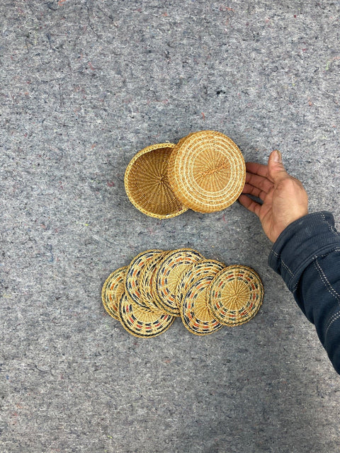 Handcrafted Woven Coaster Set
