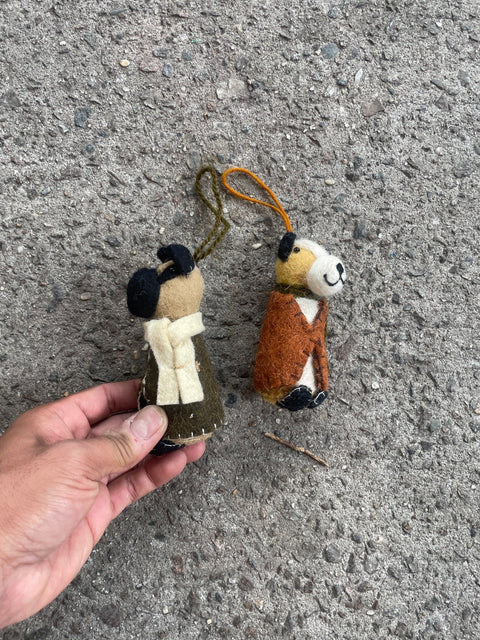 Handmade Felt Dog Ornaments