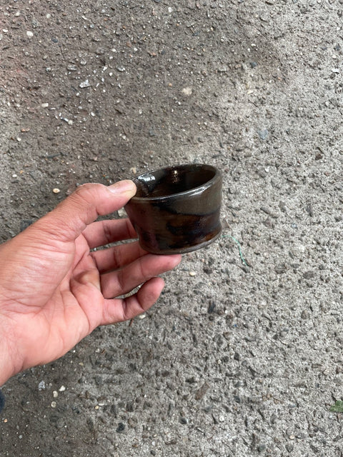 Handmade Lil’ Dark Ceramic Cup