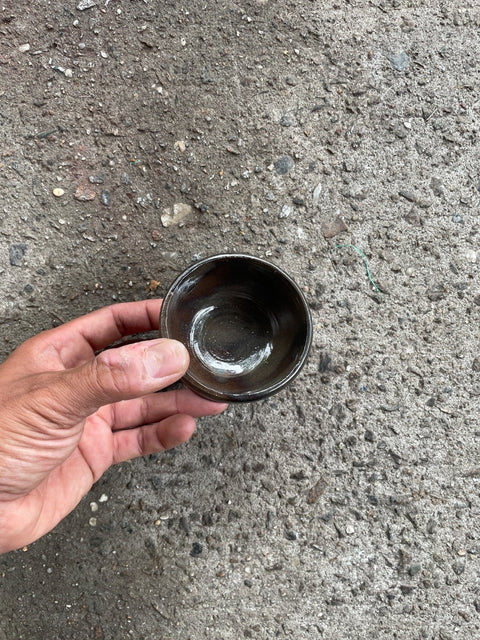 Handmade Lil’ Dark Ceramic Cup