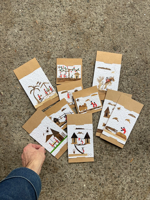 Handmade Village Art Card Set