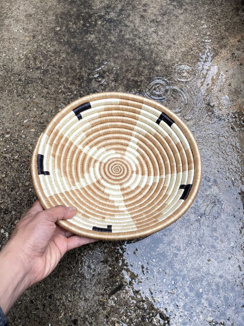 Handwoven Decorative Basket, 12"
