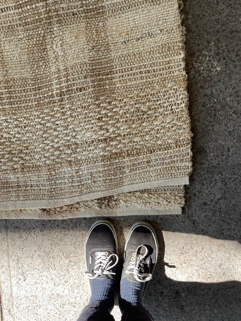 Handwoven Jute Accent Floor Rug, 5x8ft