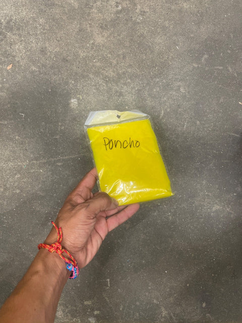 Handy Yellow Rain Poncho, One Size