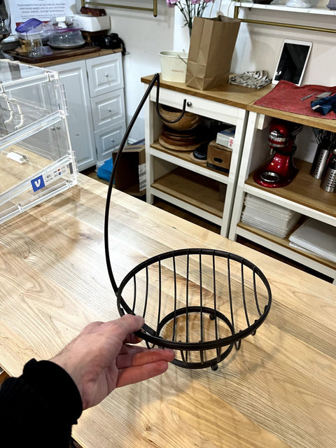 Hanging Fruit Basket Stand, W10"