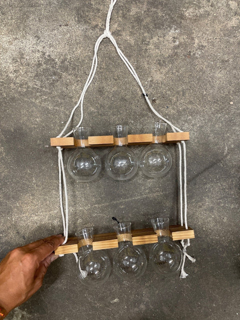 Hanging Planter With Glass Bulbs