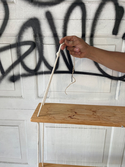 Hanging Rope Shelf, 25"