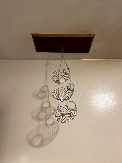 Hanging Wire Fruit Basket, H31"