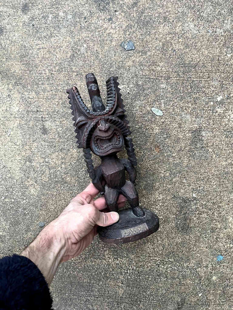 Hawaiian Wooden Tiki Statue
