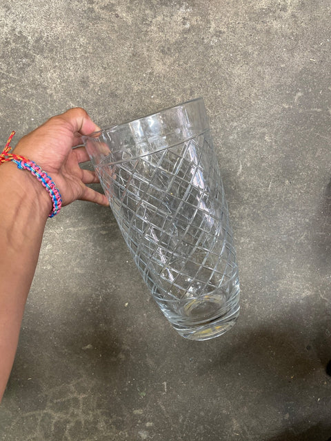 Heavy-duty yet Elegant Diamond Cut Vase