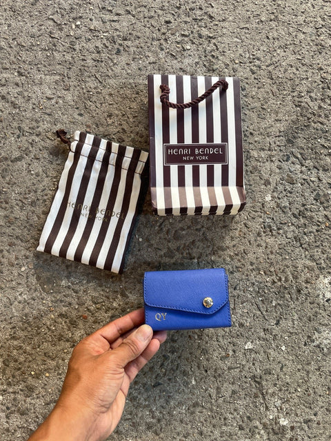 Henri Bendel Monogramed Leather Cardholder